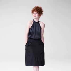 Courtney Halter Top in Glossy Black (Size S =14/16)